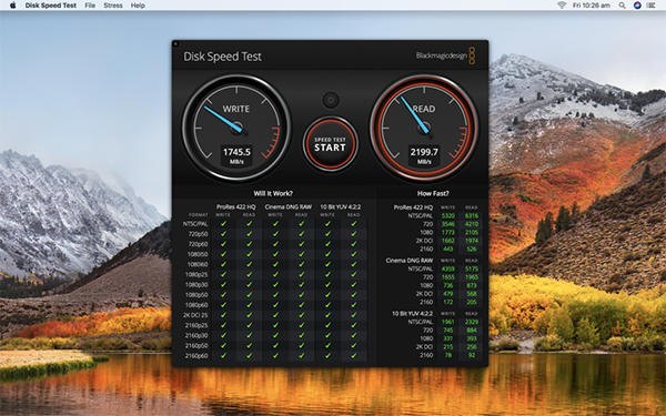 Blackmagic Disk Speed Test For Mac