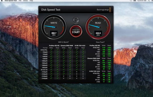 Blackmagic Disk Speed Test For Mac
