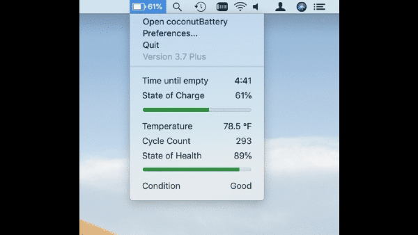 coconutBattery For Mac