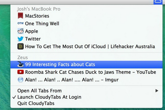 CloudyTabs For Mac