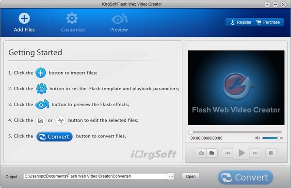 iOrgsoft Flash Web Video Creator for Mac OS X 10.6