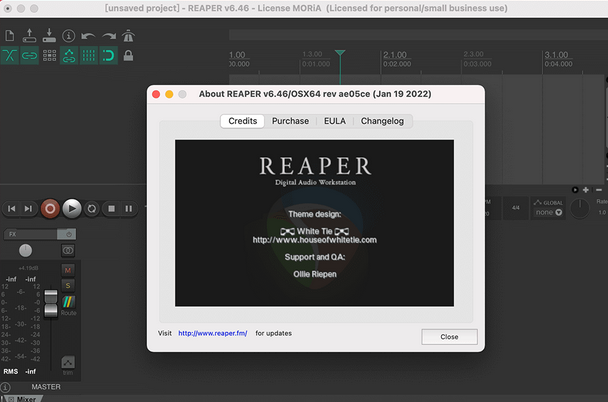 音频录制和编辑软件REAPER(64-bit ) For Mac
