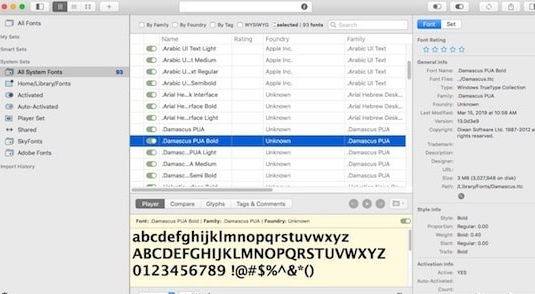 FontAgent for mac