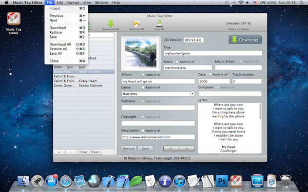Music Tag Editor Pro for mac